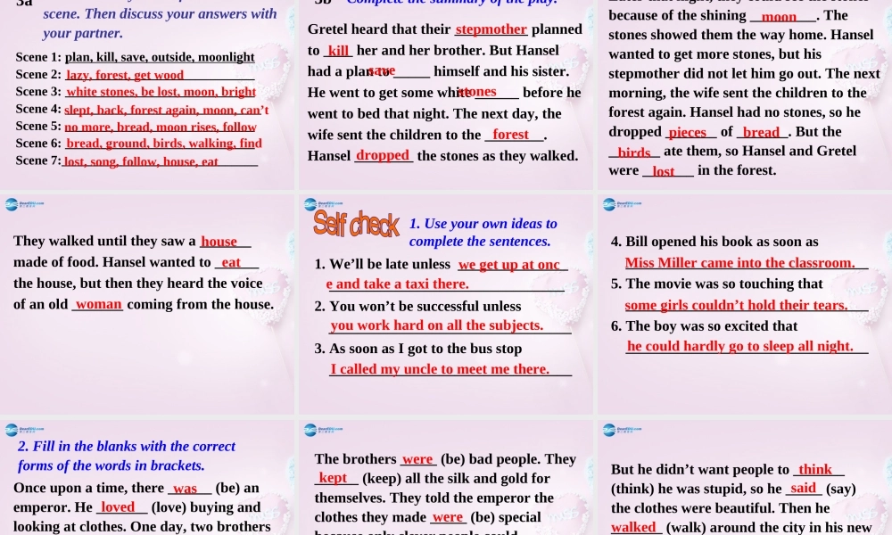 八年级英语上册 Unit 4 An old man tried to move the mountains SectionB 3a-Selfcheck精品课件 .ppt