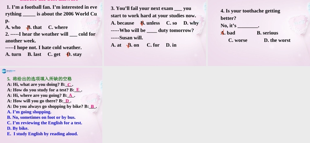 八年级英语下册 Unit 2 How do you study for a test？Period 5课件 .ppt