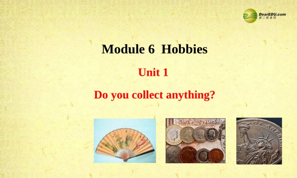 八年级英语下册 Module 6 Hobbies Unit 1 Do you collect anything？课件 .ppt