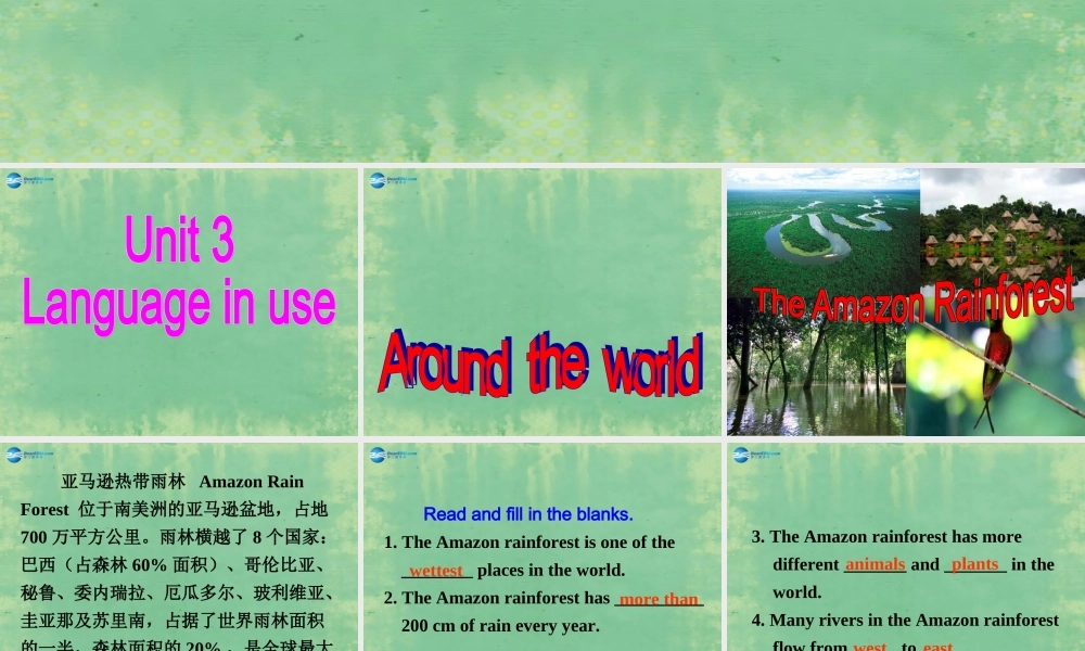 八年级英语上册 Module 10 Unit 3 Language in use课件2 .ppt