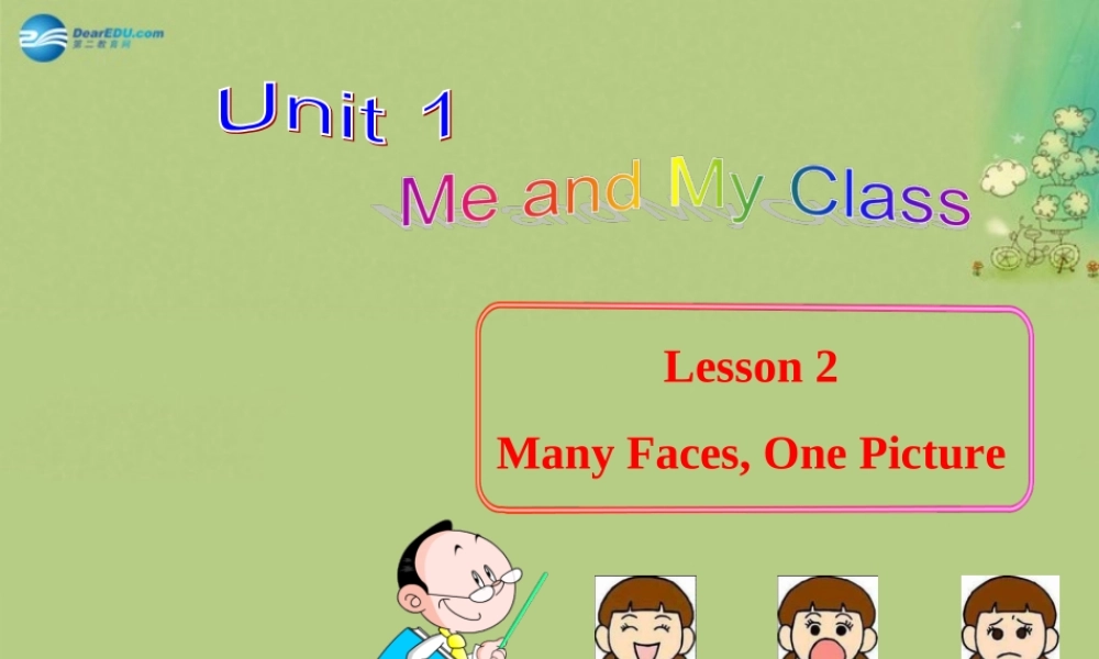 冀教初中英语八上《Lesson 2 Many Faces, One Picture》PPT课件 (1).ppt