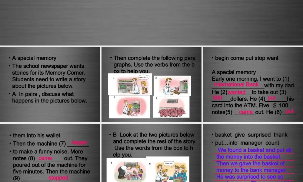 八年级英语上册 Unit 7 Memory Wrtiting课件 .ppt