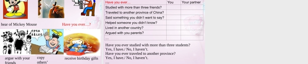 八年级英语下册 Unit 1 Have you ever been to an amusement park？Period 2课件 .ppt
