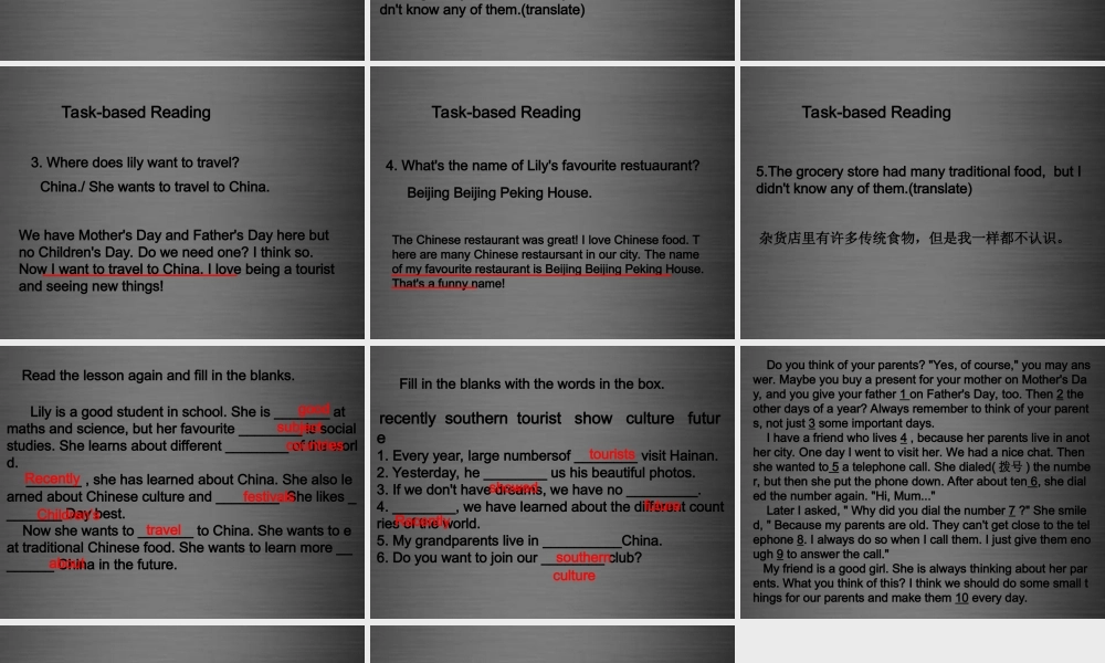 冀教初中英语八上《Lesson 11 Lily Learns about China !》PPT课件 (2).ppt