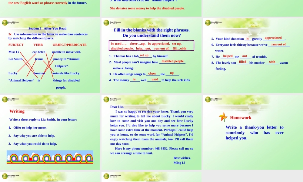 八年级英语下册 Unit 7 I’ll help clean up the city parks city parks Reading教学课件 鲁教版.ppt