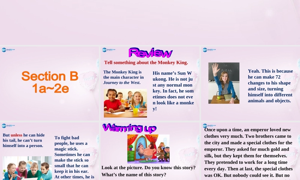 八年级英语上册 Unit 4 An old man tried to move the mountains SectionB 1a-2e精品课件 .ppt