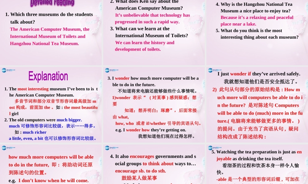 八年级英语上册 Unit 7 Have you ever been to a museum？SectionA（3a-3c）精品课件 .ppt