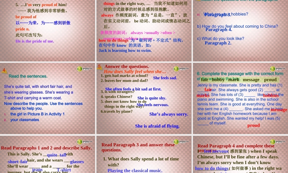 八年级英语下册 Module1 Unit 2 I feel nervous when I speak Chinese.教学课件 .ppt