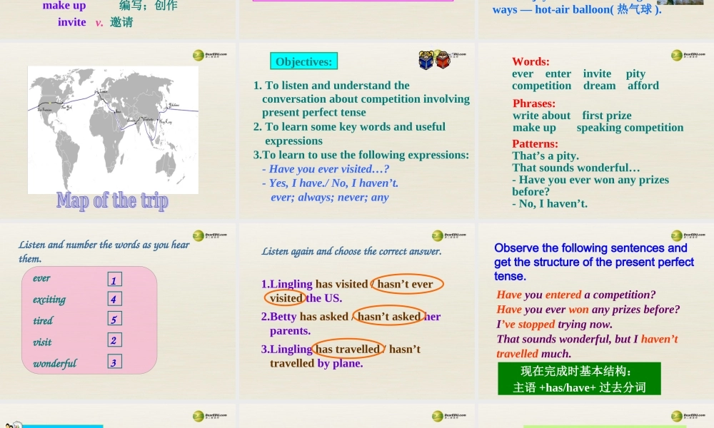 八年级英语下册 Module 2 Experiences Unit 1 I ' ve also entered lots of speaking competitions课件 .ppt