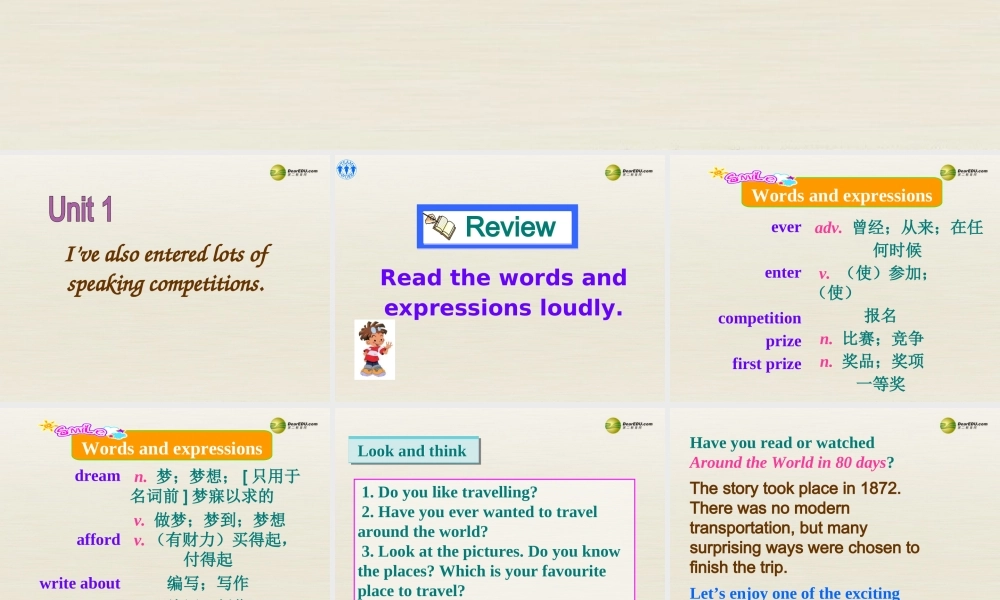 八年级英语下册 Module 2 Unit 1 I’ve also entered lots of speaking competitions课件 .ppt