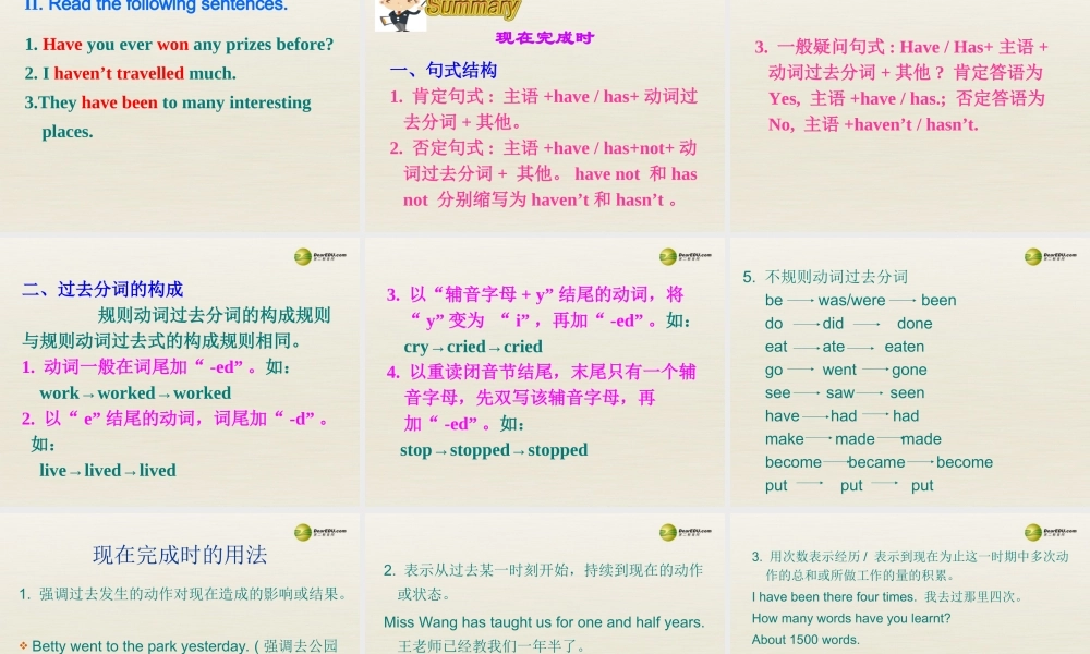 八年级英语下册 Module 2 Experiences Unit 3 Language in use课件3 .ppt