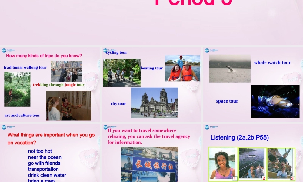 八年级英语下册 Unit 6 Where would you like to visit？Period 3课件 .ppt