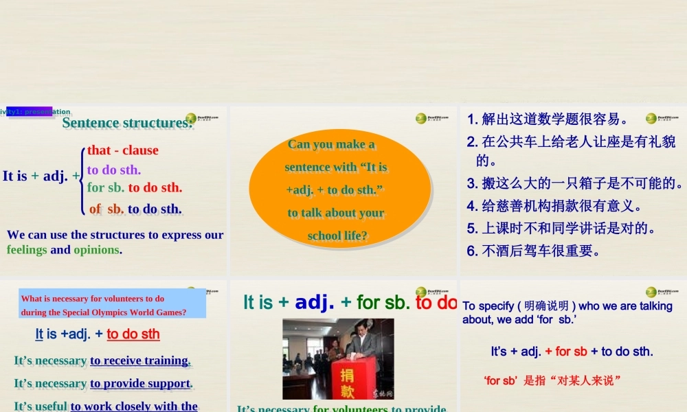 八年级英语下册 8B Unit 6 Sunshine for all Grammar2课件 .ppt