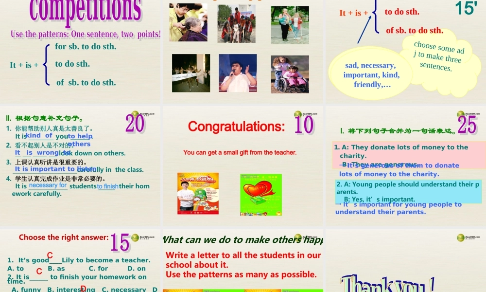 八年级英语下册 8B Unit 6 Sunshine for all Grammar2课件 .ppt