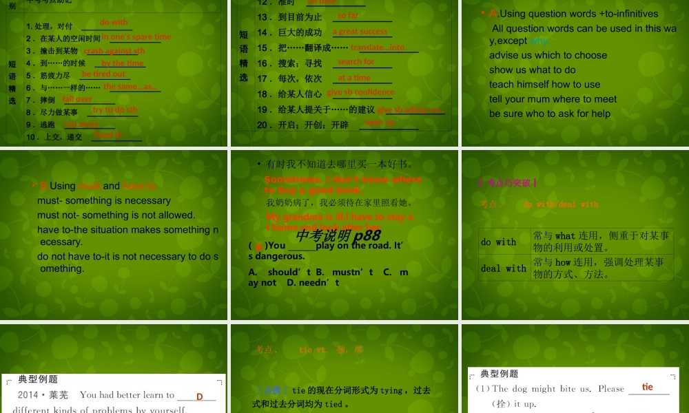 八年级英语下册 Unit 4 A good read revision课件 .ppt