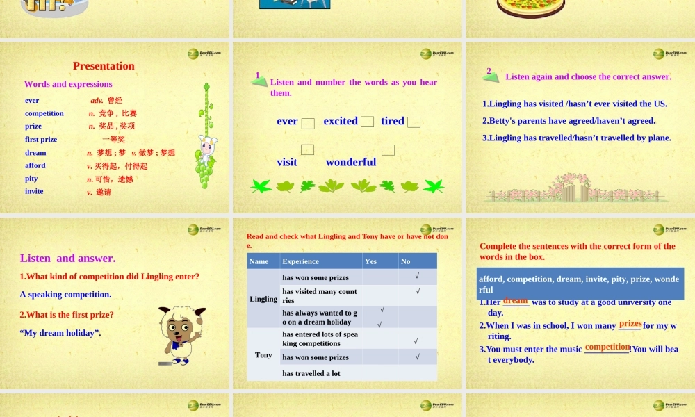 八年级英语下册 Module 2 Experiences Unit 1 I ' ve also entered lots of speaking competitions课件(2).ppt