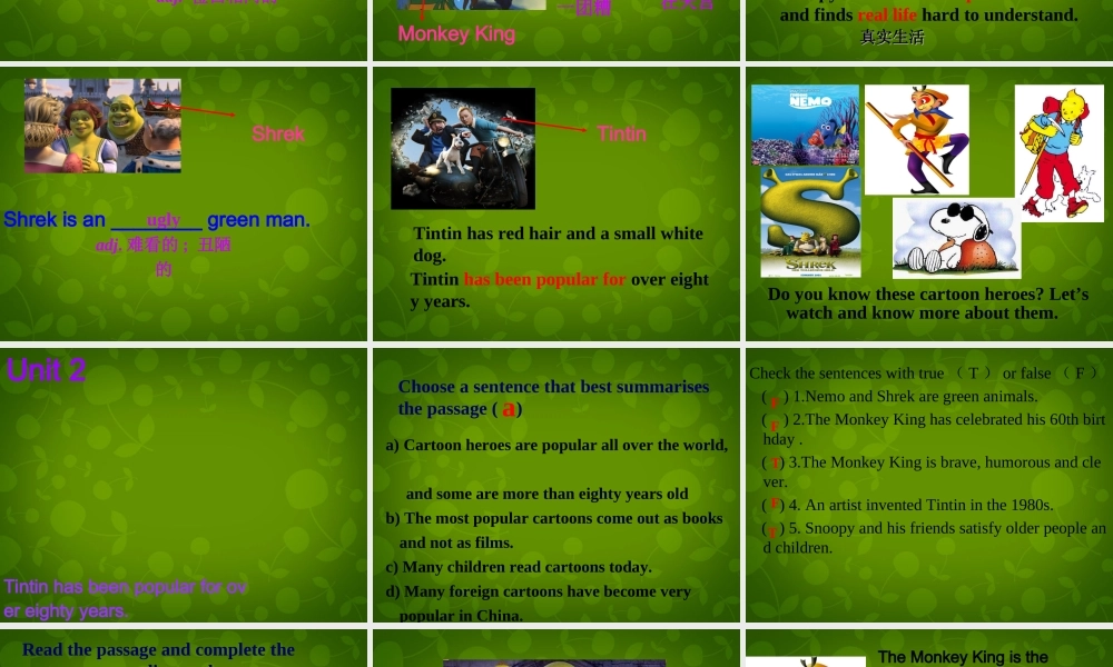 八年级英语下册 Module 5 Unit 2 Tintin has been popular for over eighty years课件 .ppt