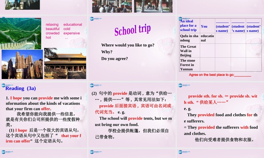 八年级英语下册 Unit 6 Where would you like to visit？Period 4课件 .ppt
