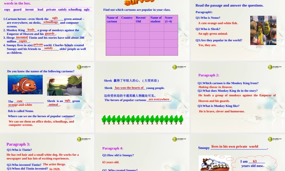 八年级英语下册 Module 5 Cartoon stories Unit 2 Monkey King has just had his 50 th birthday课件 .ppt