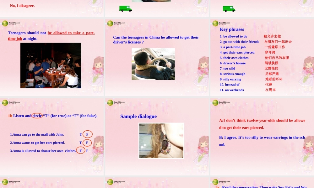 八年级英语下册 Unit 4 Teenagers should be allowed to choose their own clothes Section A教学课件 鲁教版.ppt
