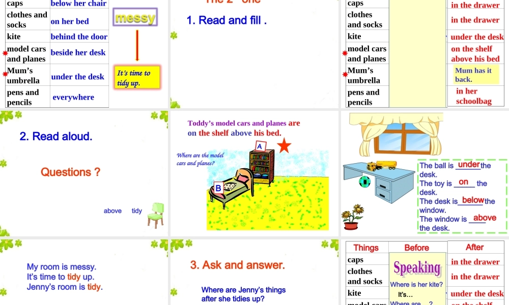 北师大初中英语七上《Unit 3 Home》PPT课件Lesson 7 Time to Tidy 第一课时（共33张PPT）.ppt