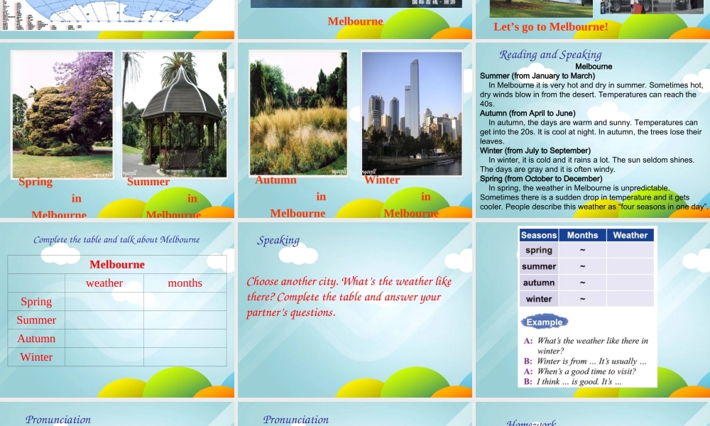 北师大初中英语七下《Unit 4 Seasons and Weather》PPT课件 (1).ppt