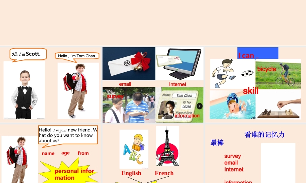 北师大初中英语七上《Unit 4 Interests and Skills 》PPT课件Lesson 11 A Skills Survey 第一课时.ppt