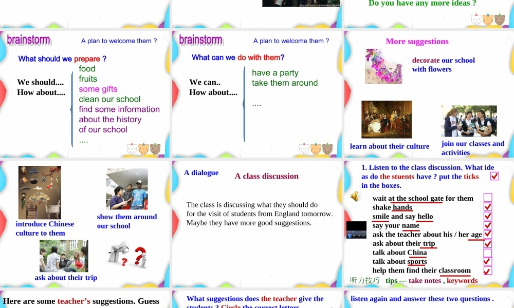 北师大版八年级英语下册课件：Unit 2 lesson5 Meeting people 课件.ppt