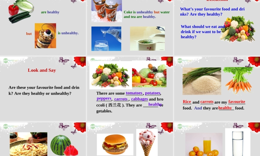 广东省佛山市第十四中学七年级英语上册 Module 4 Healthy food Unit 2 Is your food and drink healthy课件 （新版）外研版.ppt