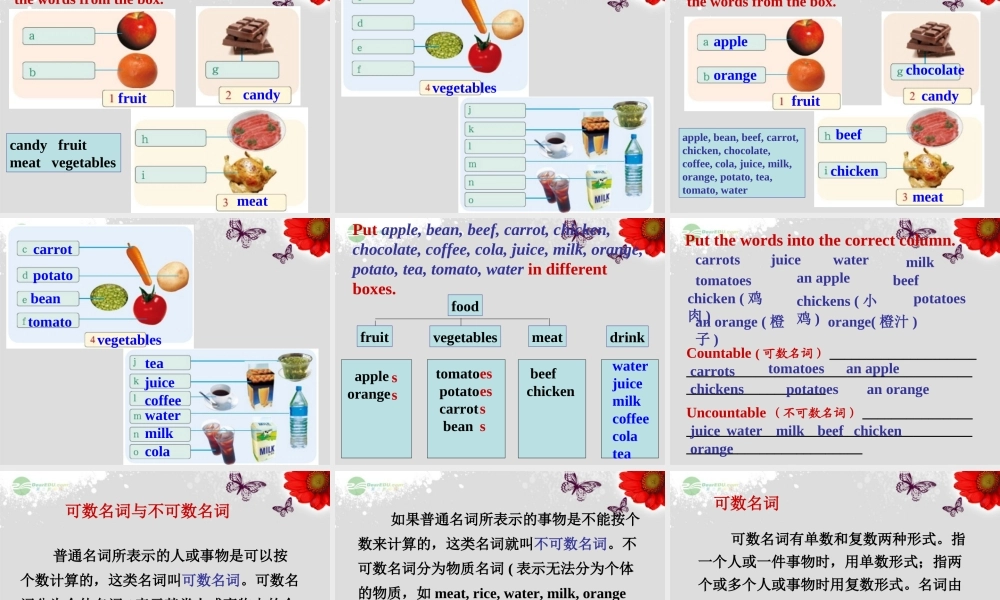 广东省佛山市第十四中学七年级英语上册 Module 4 Healthy food Unit 1 We’ve got lots of apples课件 （新版）外研版.ppt
