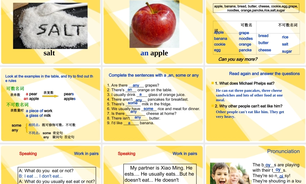 北师大初中英语七下《Unit 3 Food and Drink》PPT课件 (3).ppt