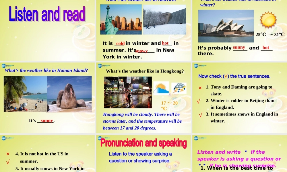 广东省佛山市中大附中三水实验中学八年级英语上册《Module 10 Unit 1 It might snow》（第二课时）课件 .ppt