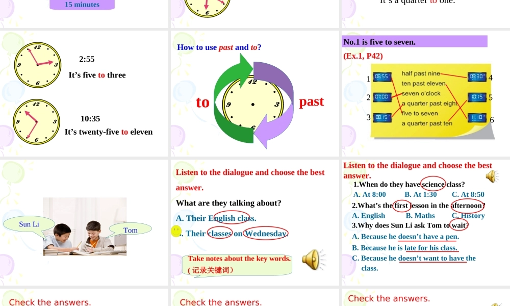 北师大初中英语七上《Unit 2 School Life》PPT课件Lesson 6 A School Day (2).ppt
