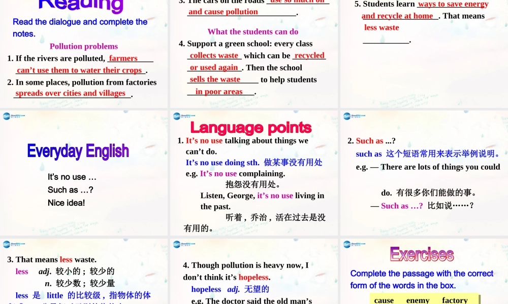 广东省惠东县惠东中学九年级英语上册 Module 12 Unit 1 If everyone starts to do something, the world will be saved教学课件.ppt