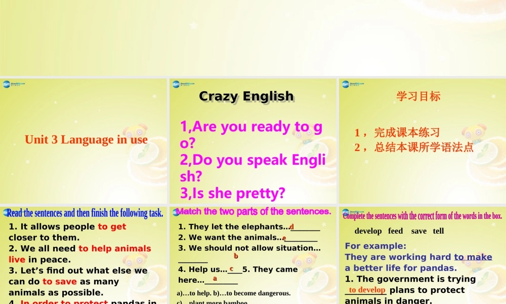 广东省佛山市中大附中三水实验中学八年级英语上册《Module 6 Unit 3 Language in use》（第二课时）课件 .ppt