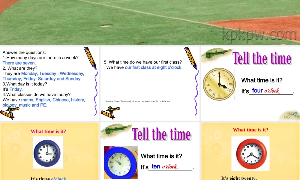 北师大初中英语七上《Unit 2 School Life》PPT课件Lesson 6 A School Day.ppt