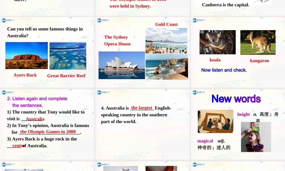 广东省惠东县惠东中学九年级英语上册 Module 10 Unit 1 I have some photos that I took in Australia last year教学课件.ppt