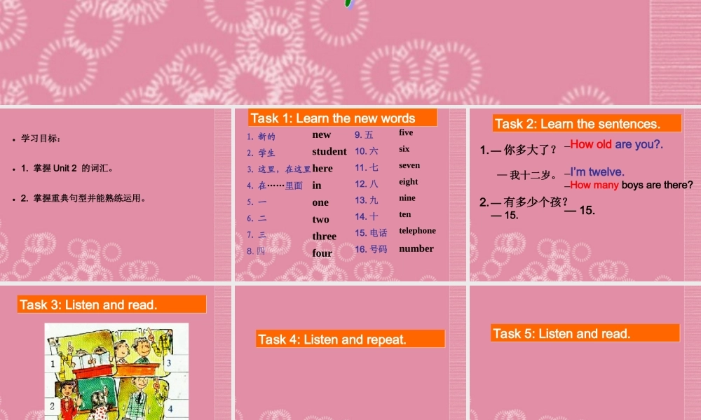 广东省佛山市中大附中三水实验中学七年级英语上册 Starter Module 2 My English lesson Unit 2 What's your number课件 （新版） 外研版.ppt
