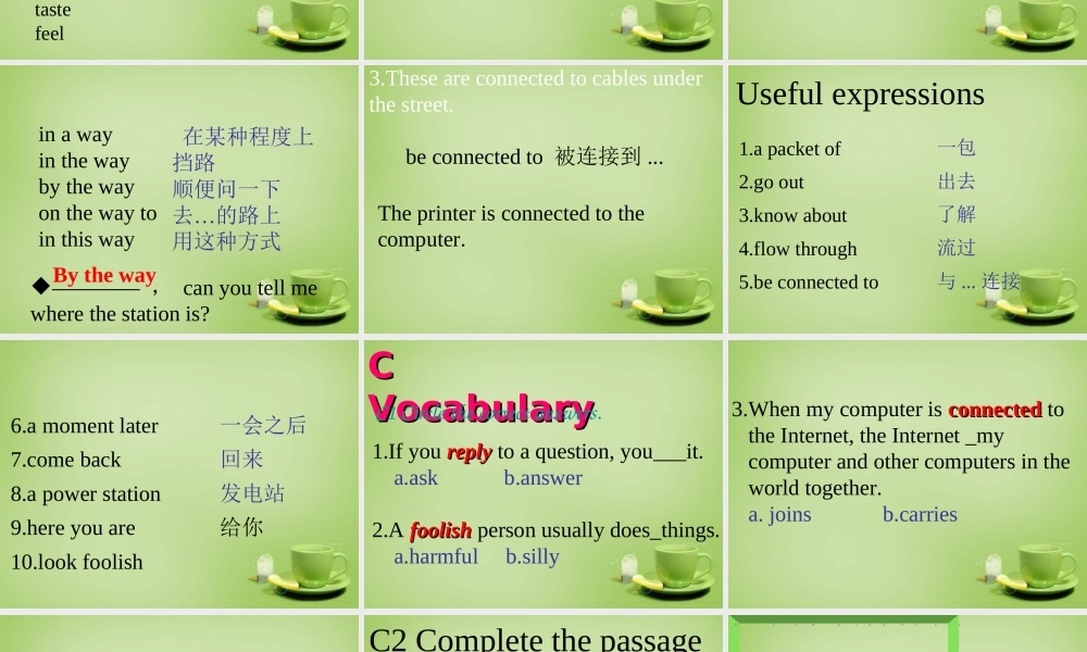 广东省深圳市文汇中学七年级英语下册 Unit 6 Electricity Period 2 reading课件 .ppt