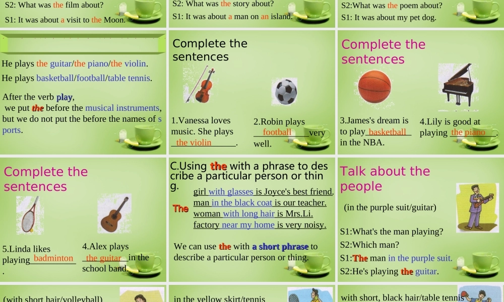 广东省深圳市文汇中学七年级英语下册 Unit 1 People around us Period 3 grammar课件 .ppt