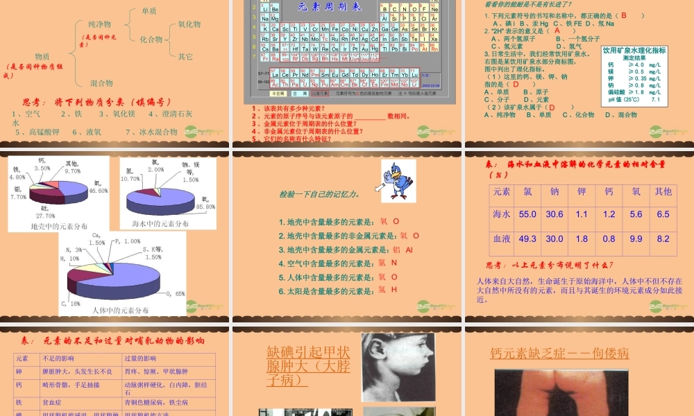 沪教初中化学九上《3第2节 组成物质的化学元素》PPT课件 (17).ppt