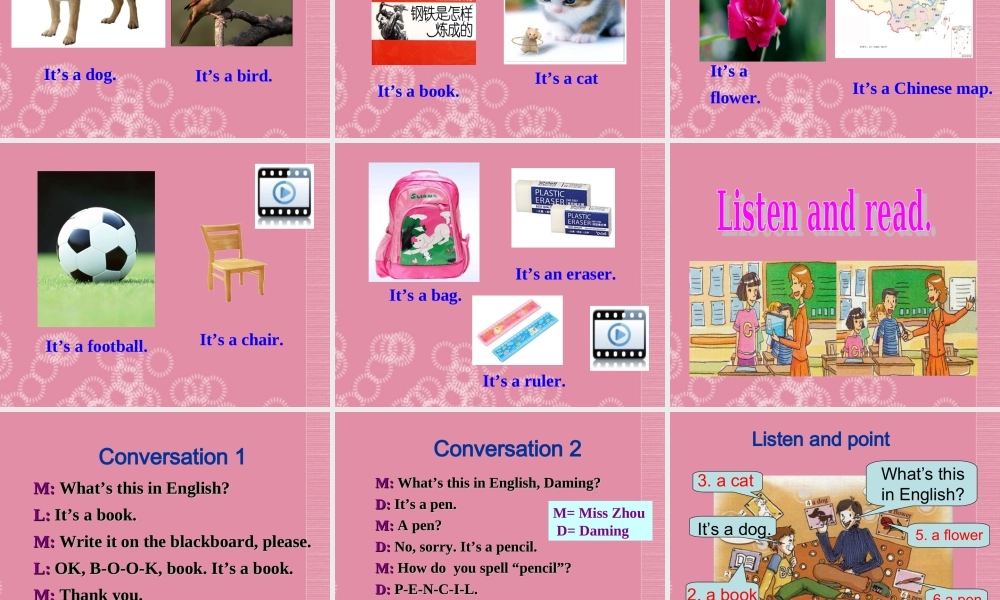 广东省佛山市中大附中三水实验中学七年级英语上册 Starter Module 3 My English Book Unit 1 What’s this in English课件1 （新版）外研版.ppt