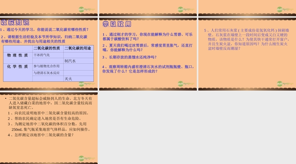 沪教初中化学九上《2第2节 奇妙的二氧化碳》PPT课件 (14).ppt