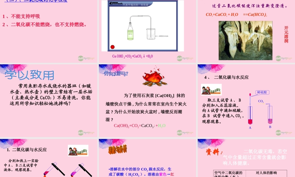 沪教初中化学九上《2第2节 奇妙的二氧化碳》PPT课件 (17).ppt