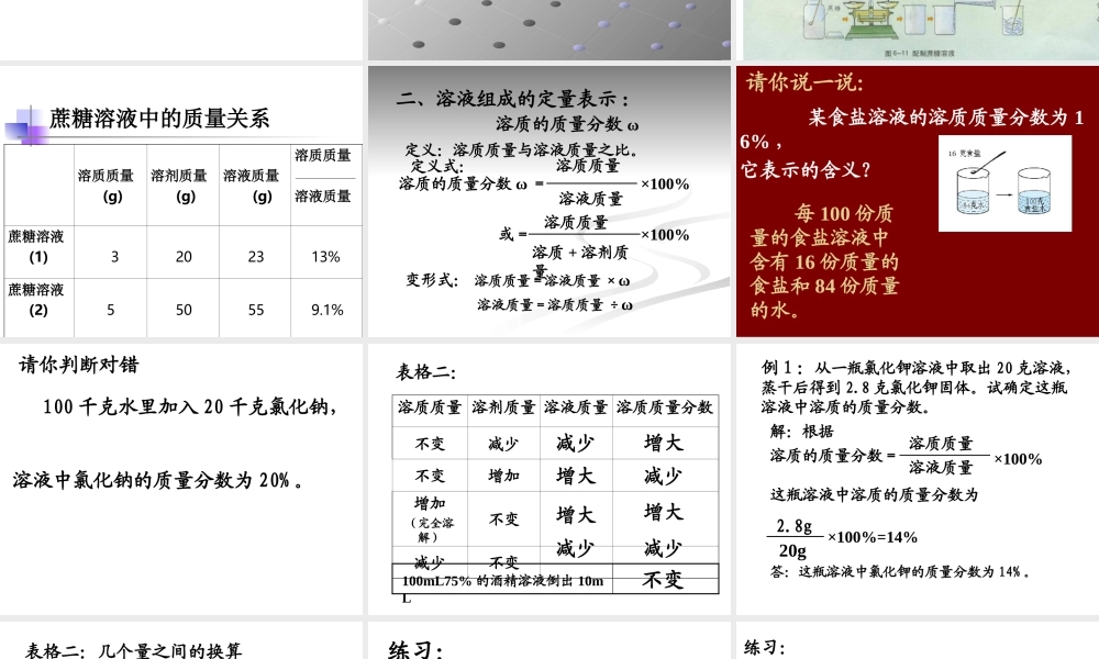 沪教初中化学九下《6第2节 溶液组成的表示》PPT课件 (2).ppt