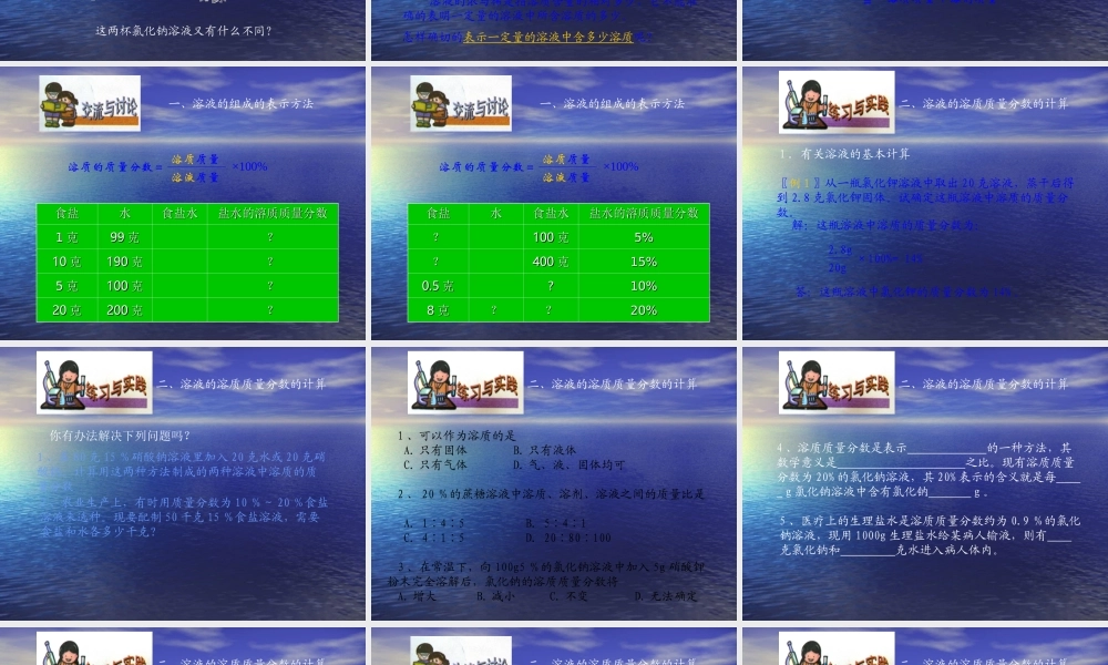 沪教初中化学九下《6第2节 溶液组成的表示》PPT课件 (12).ppt