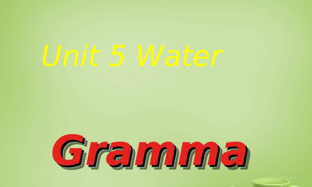 广东省深圳市文汇中学七年级英语下册 Unit 5 Water Period 3 Grammar课件 .ppt
