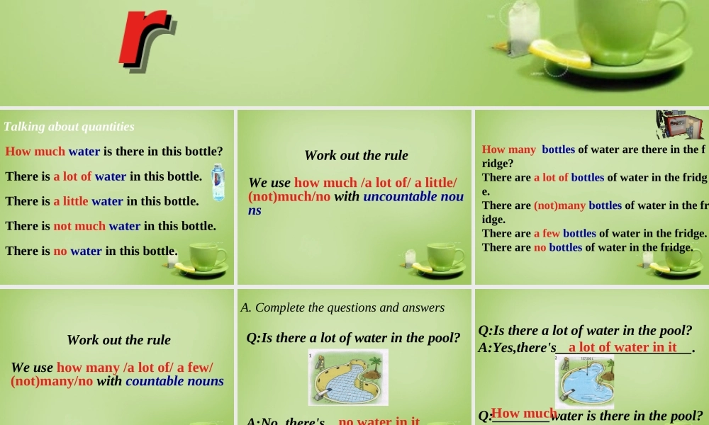 广东省深圳市文汇中学七年级英语下册 Unit 5 Water Period 3 Grammar课件 .ppt