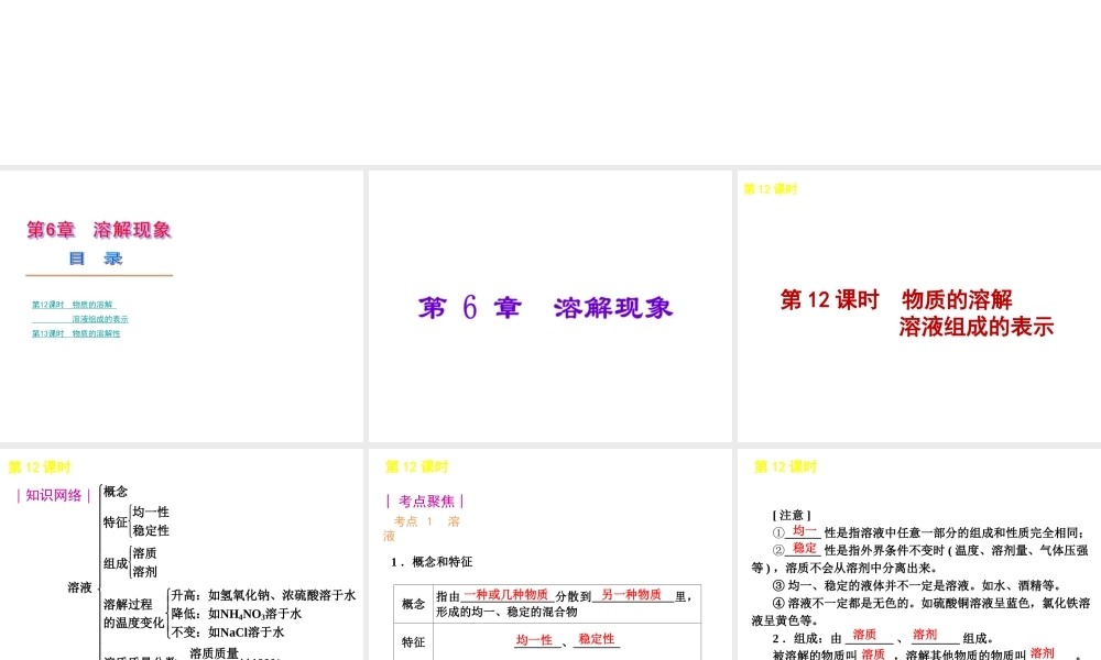 沪教初中化学九下《6第6章 溶解现象》PPT课件 (1).ppt