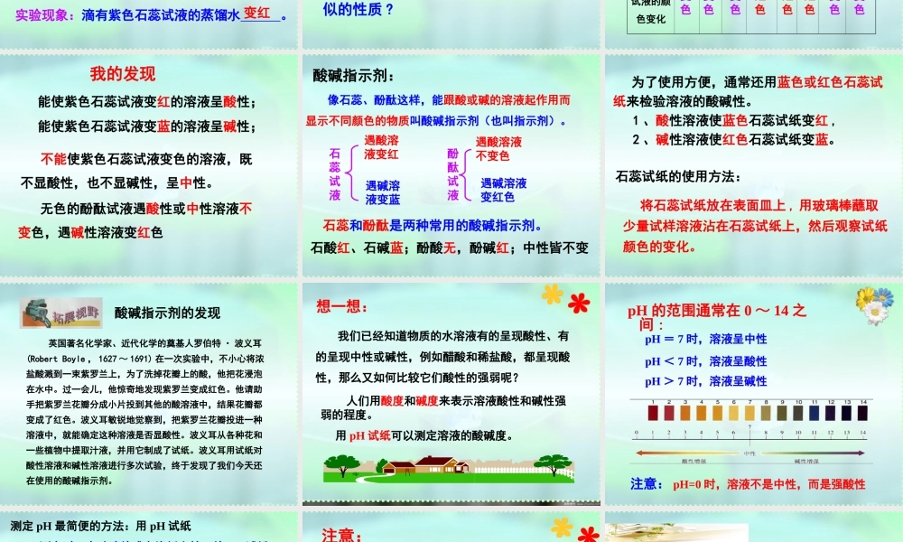 沪教初中化学九下《7第1节 溶液的酸碱性》PPT课件 (4).ppt